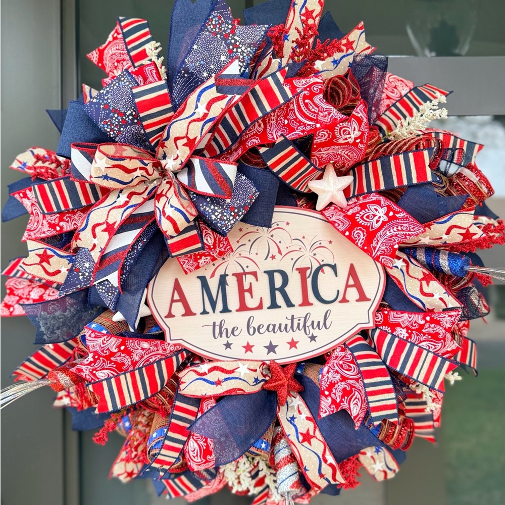Patriotic American the beautiful Wreath 🇺🇸
